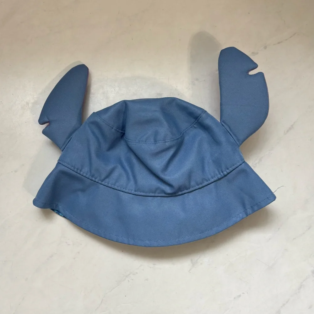 Disney Parks Toddler Blue Stitch Bucket Hat With Ears Travel Disneyworld Fun